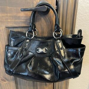 Black Patent Leather Michael Kors Handbag